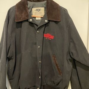 Jacket with Leather Collar